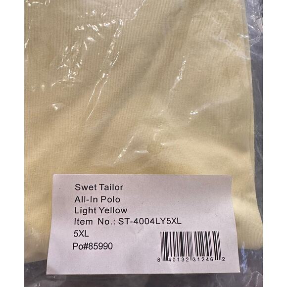 Swet Tailor All In Polo Light Yellow – Size 5X – NWT - Picture 8 of 8